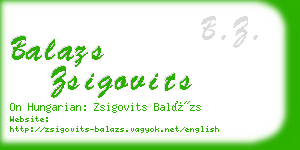 balazs zsigovits business card